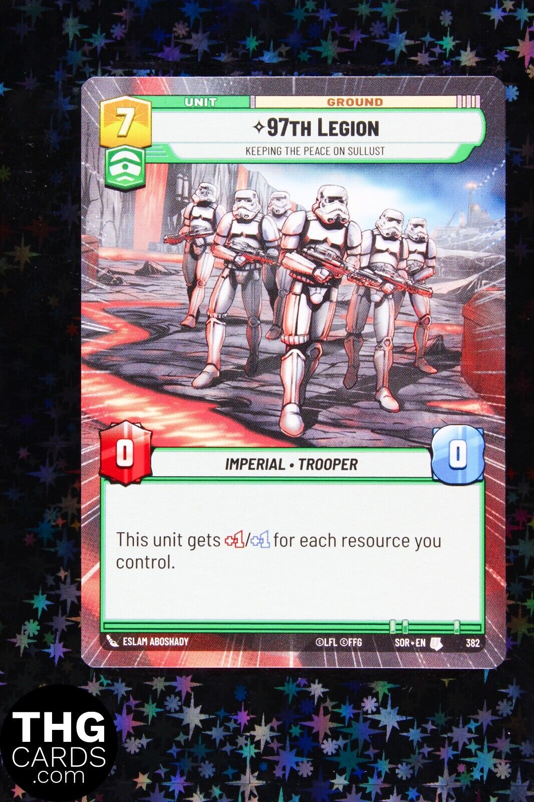 97th Legion 382 Hyperspace Uncommon Star Wars Unlimited Card SOR