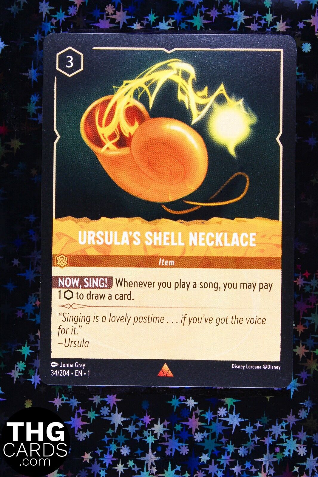 Ursula's Shell Necklace 34/204 Rare Lorcana Card EN 1