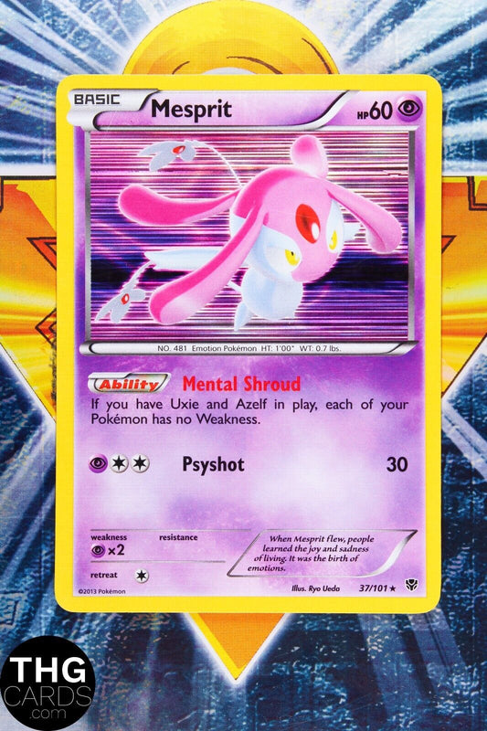 Mesprit 37/101 Holo Rare Black & White Plasma Blast Pokemon Card