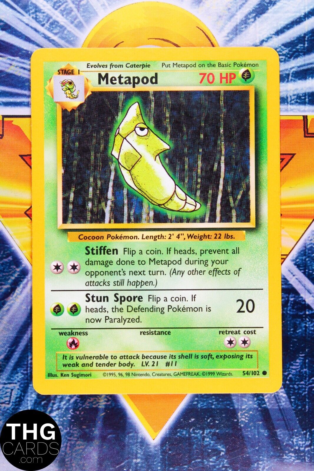 Metapod 54/102 Common Base Set Pokemon Card