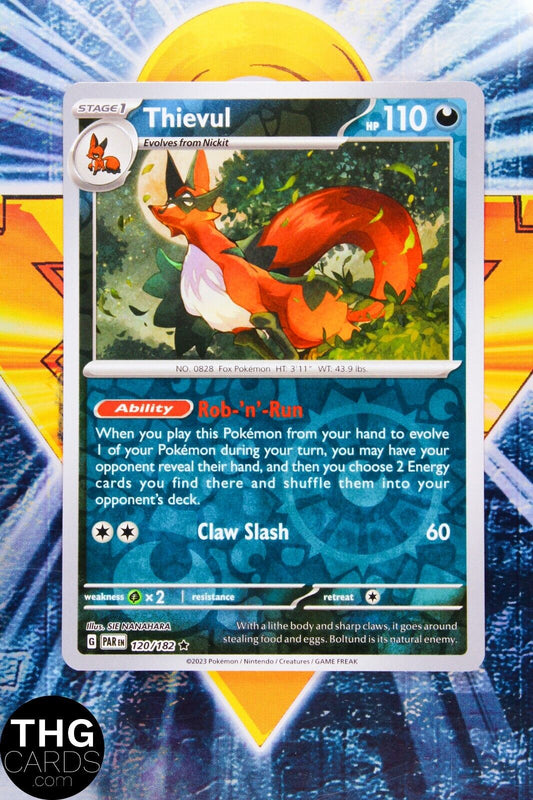 Thievul 120/182 Reverse Holo Rare Holo Paradox Rift Pokemon Card