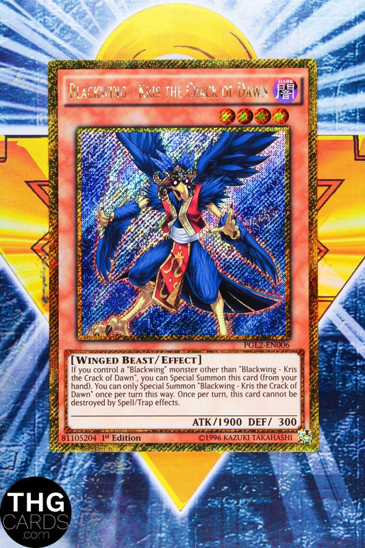 Blackwing - Kris the Crack of Dawn PGL2-EN006 1st Ed Secret Rare Yugioh Card