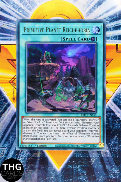 Primitive Planet Reichphobia DIFO-EN058 1st Edition Ultra Rare Yugioh Card