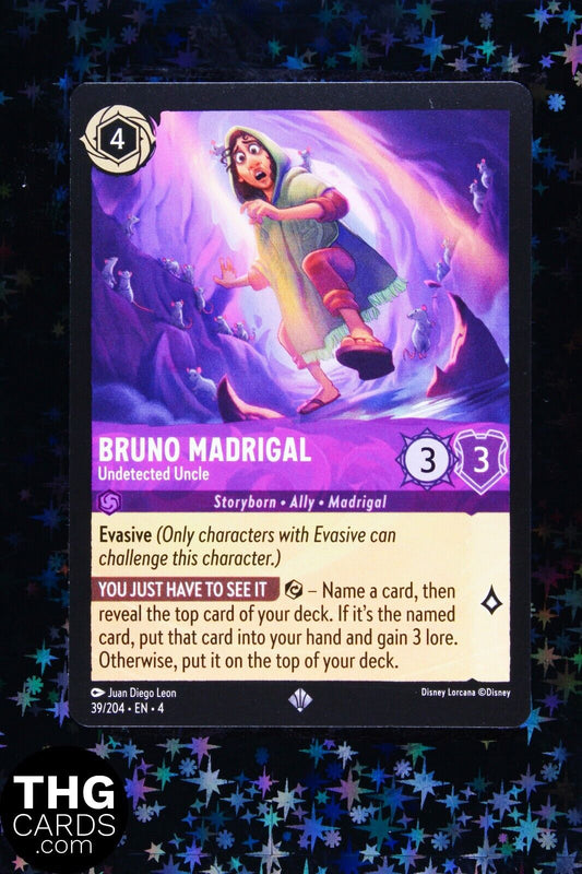 Bruno Madrigal, Undetected Uncle 39/204 Super Rare Lorcana Card EN 4