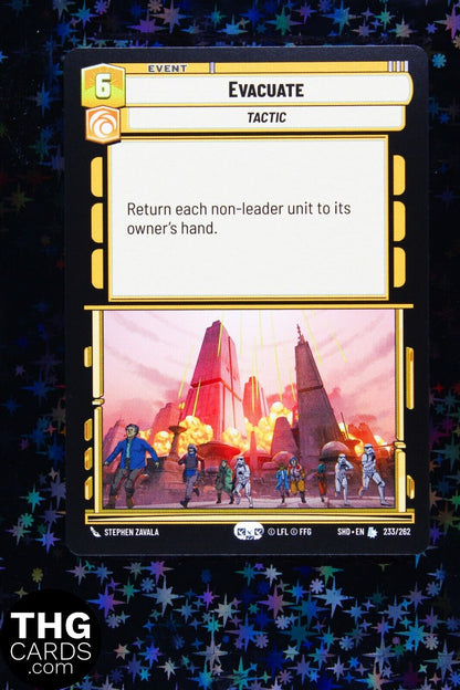 Evacuate 233/262 Legendary Star Wars Unlimited Card SHD