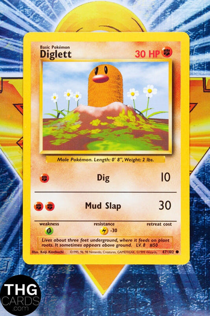 Diglett 47/102 Common Base Set Pokemon Card