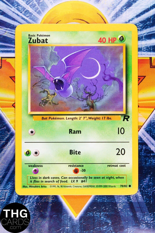 Zubat 70/82 Common Team Rocket Pokemon Card