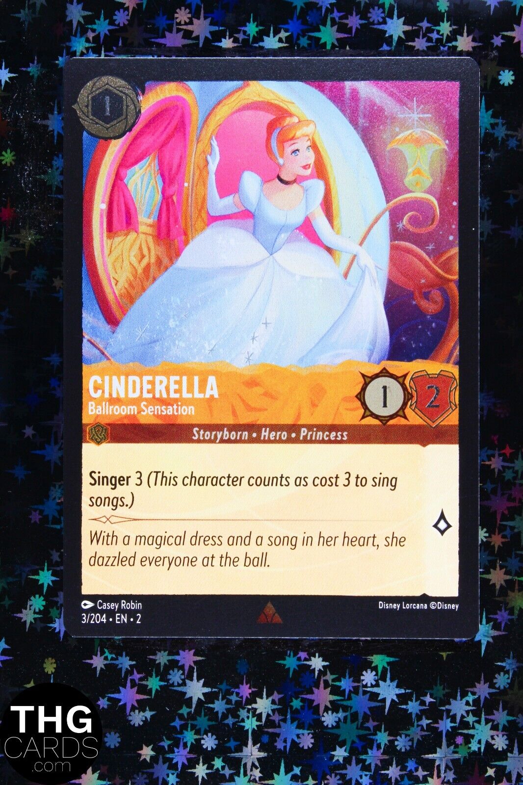 Cinderella, Ballroom Sensation 3/204 Rare Foil Lorcana Card EN 2