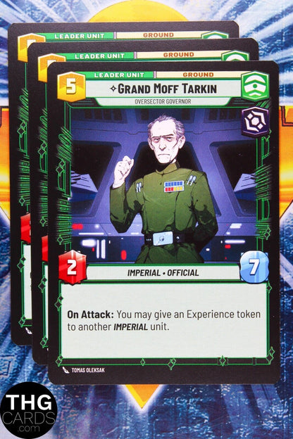 Grand Moff Tarkin 007/252 Common Star Wars Unlimited Card Playset