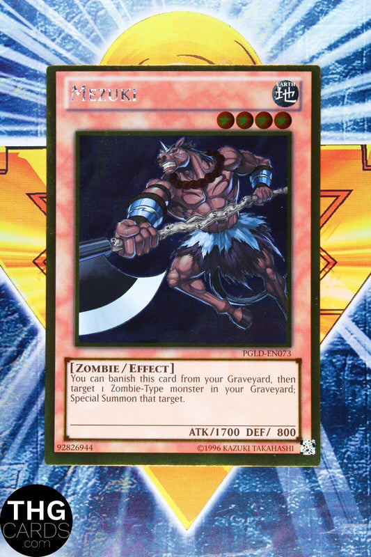 Mezuki PGLD-EN073 Gold Ultra Rare Yugioh Card