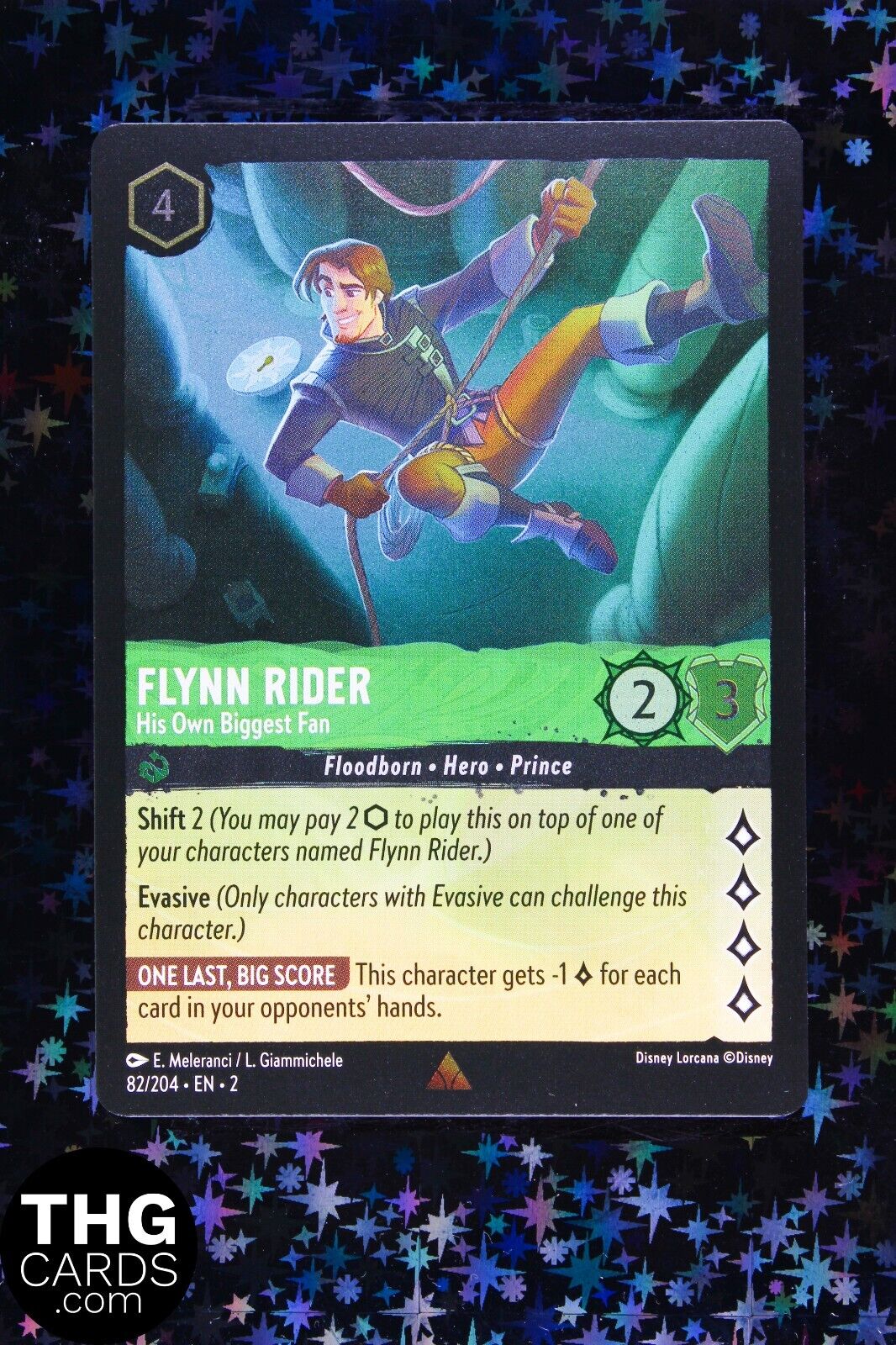 Flynn Rider, His Own Biggest Fan 82/204 Foil Rare Lorcana Card EN2