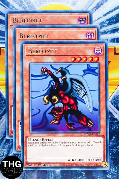 Berfomet MZMI-EN042 1st Edition Rare Yugioh Card Playset