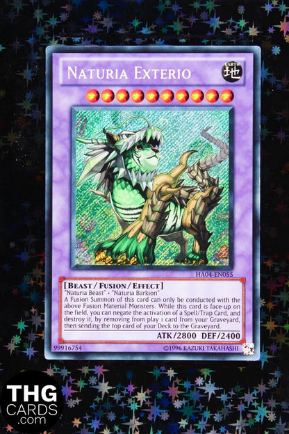 Naturia Exterio HA04-EN055 1st Edition Secret Rare Yugioh Card