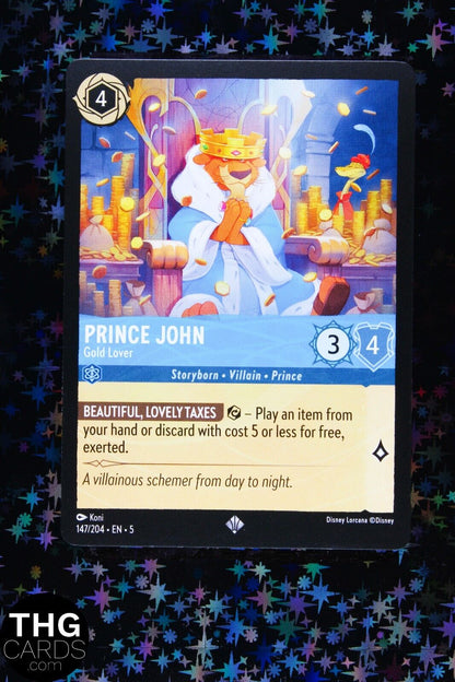 Prince John, Gold Lover 147/204 Super Rare Lorcana Card EN 5