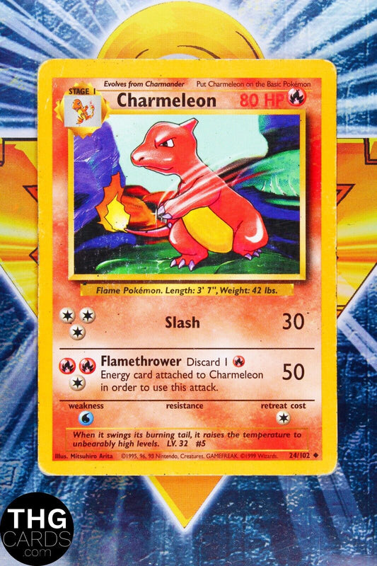 Charmeleon 24/102 Uncommon Base Set Pokemon Card