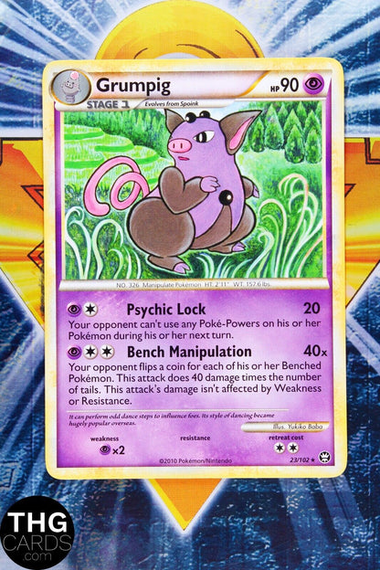 Grumpig 23/102 Rare HeartGold & SoulSilver Triumphant Pokemon Card