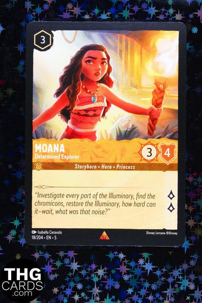 Moana, Determined Explorer 18/204 Rare Lorcana Card EN 5