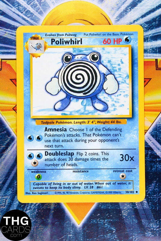 Poliwhirl 38/102 Uncommon Base Set Pokemon Card