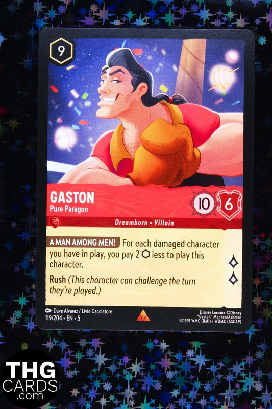 Gaston, Pure Paragon 119/204 Rare Lorcana Card EN 5