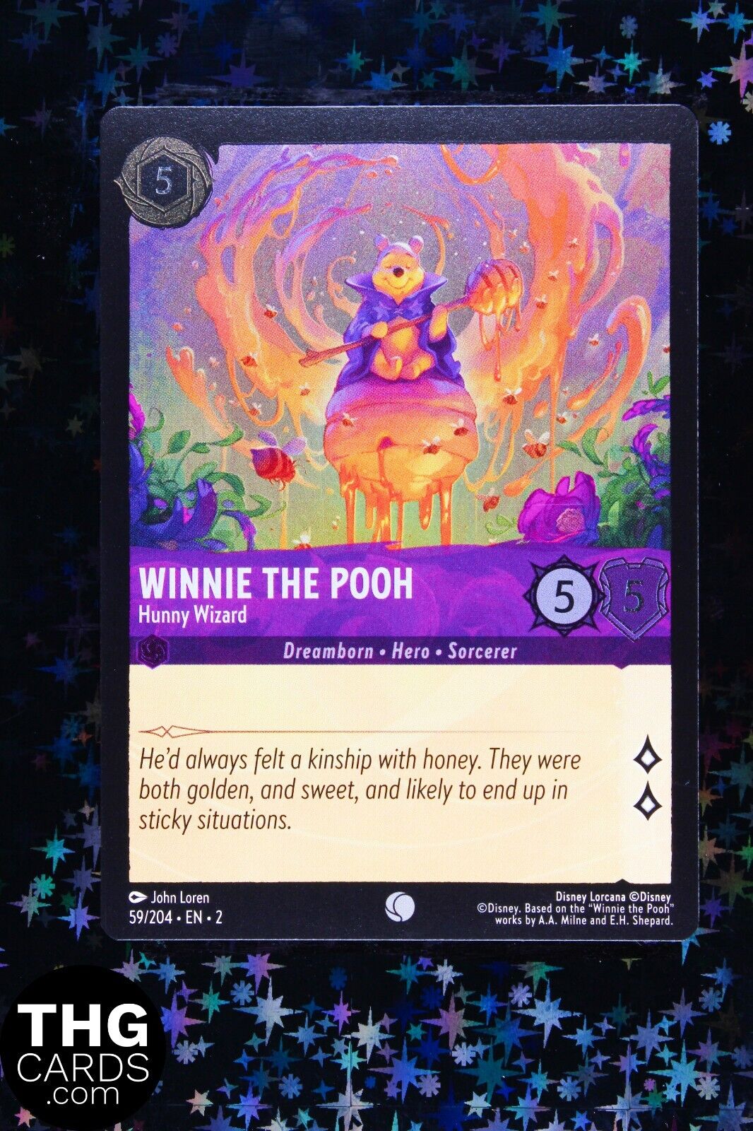 Winnie the Pooh, Hunny Wizard 59/204 Foil Common Lorcana Card EN 2