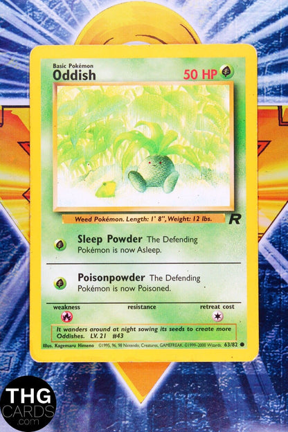 Oddish 63/82 Common Team Rocket Pokemon Card