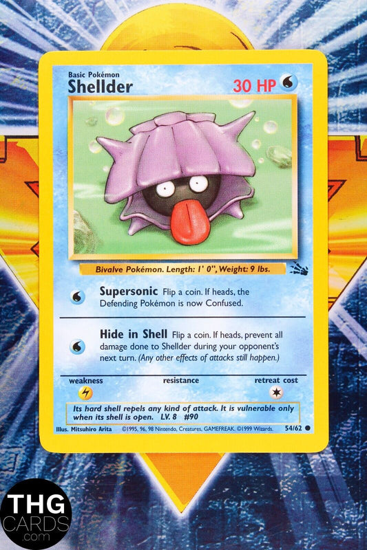 Shellder 54/62 Common Fossil Pokemon Card