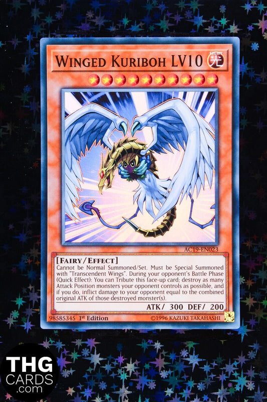 Winged Kuriboh LV10 AC19-EN023 1st Edition Super Rare Yugioh Card