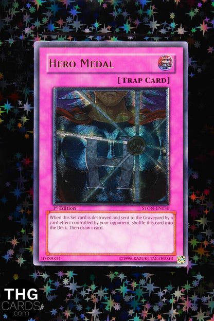 Hero Medal STON-EN050 1st Edition Ultimate Rare Yugioh Card