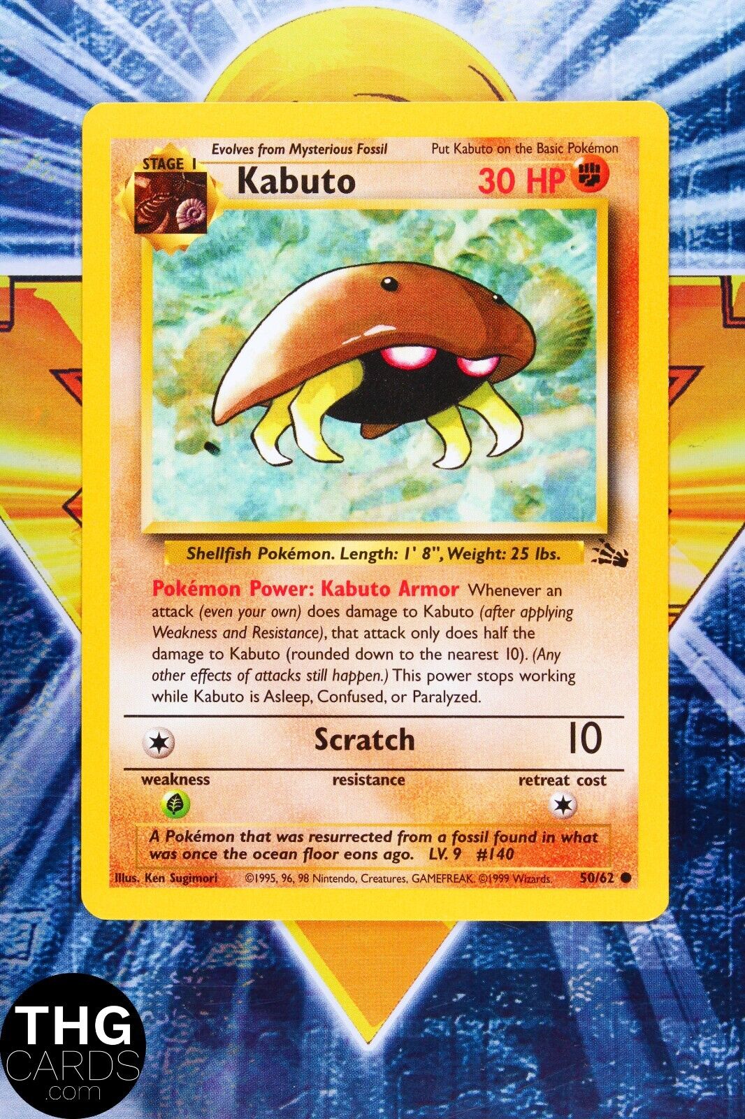 Kabuto 50/62 Common Fossil Pokemon Card