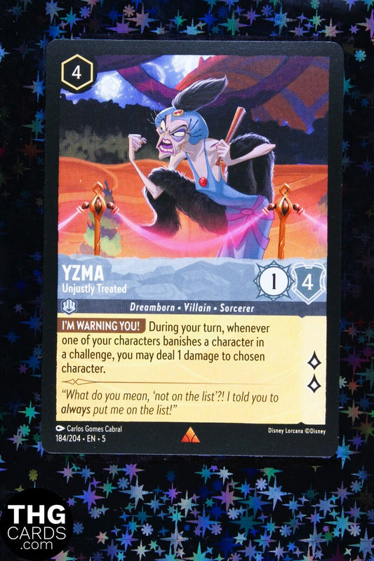 Yzma, Unjustly Treated 184/204 Rare Lorcana Card EN 5