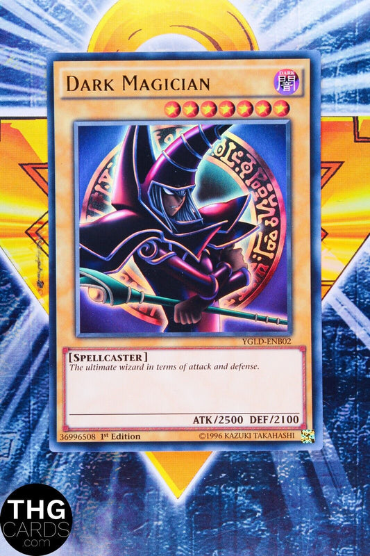 Dark Magician (Arkana Artwork) YGLD-ENB02 1st Edition Ultra Rare Yugioh Card