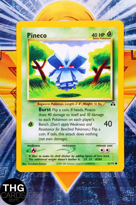 Pineco 61/75 Common Neo Discovery Pokemon Card