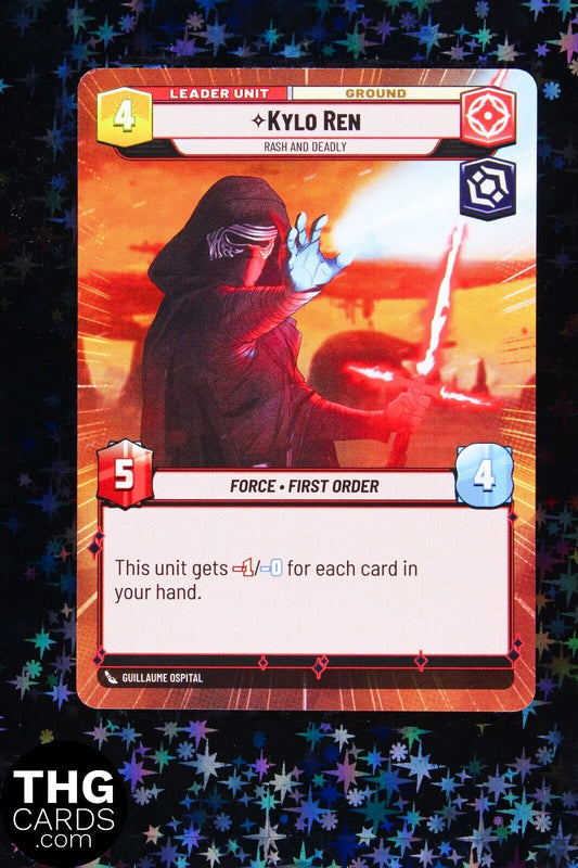 Kylo Ren 290 Hyperspace Rare Star Wars Unlimited Card SHD