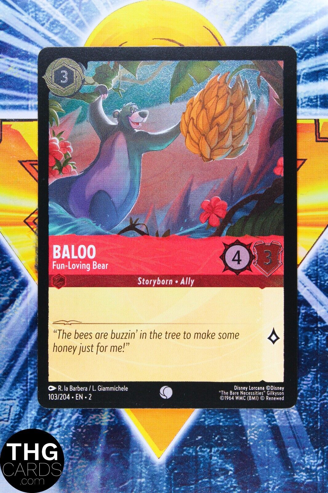 Baloo, Fun-Loving Bear 103/204 Foil Common Lorcana Rise of Floodborn