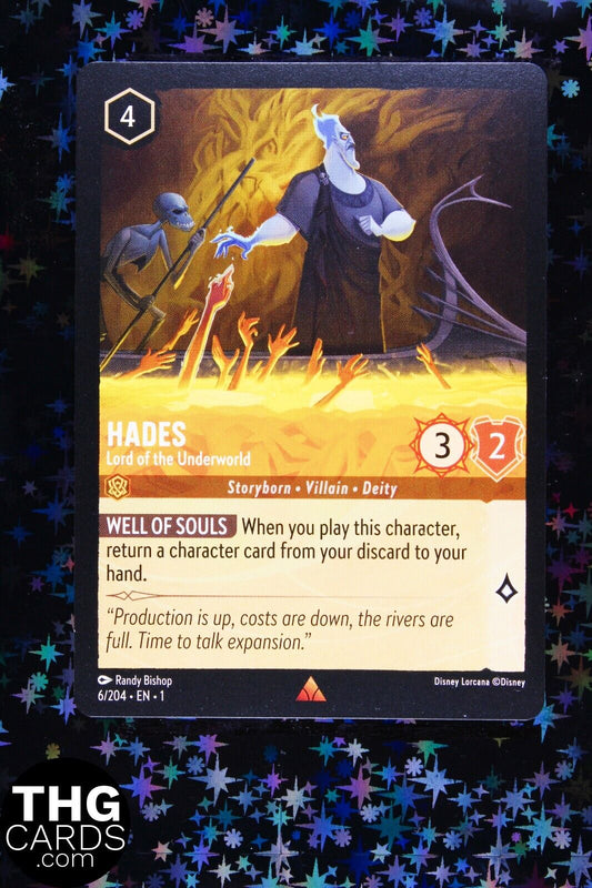 Hades, Lord of the Underworld 6/204 Rare Lorcana Card EN 1