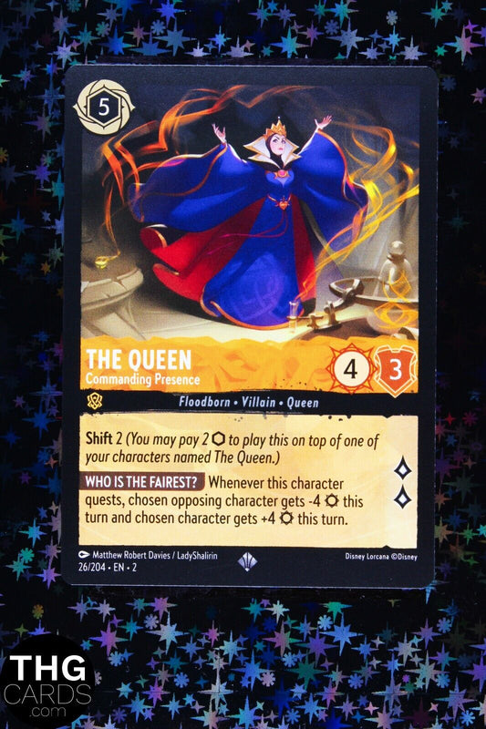 The Queen, Commanding Presence 26/204 Super Rare Lorcana Card EN 2