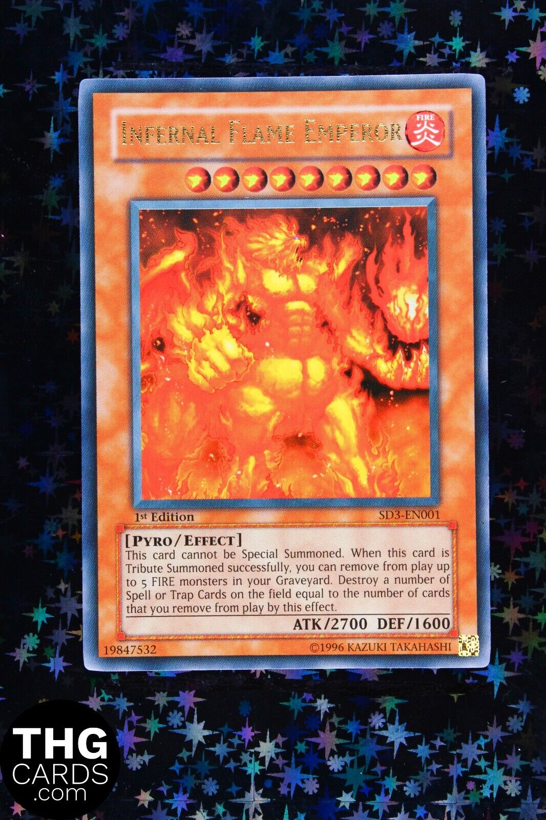 Infernal Flame Emperor SD3-EN001 1st Edition Ultra Rare Yugioh Card 9