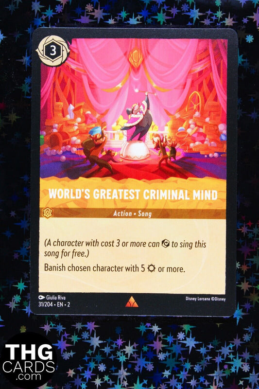 World's Greatest Criminal Mind 31/204 Rare Lorcana Card EN 2