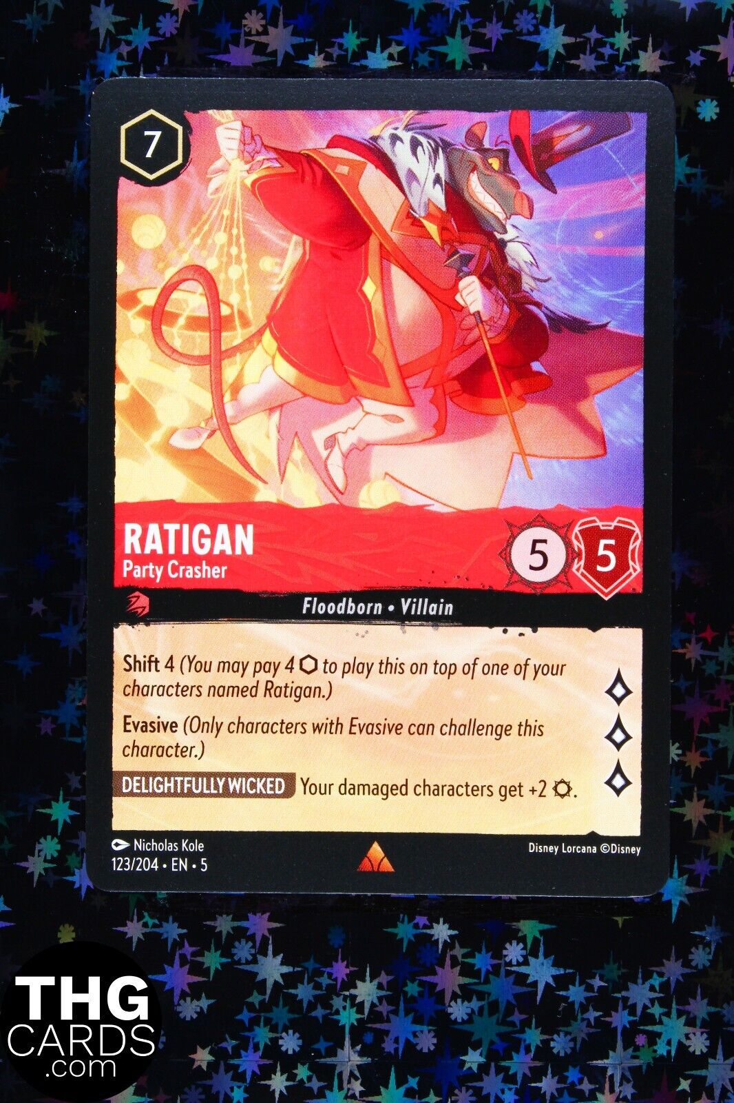 Ratigan, Party Crasher 123/204 Rare Lorcana Card EN 5