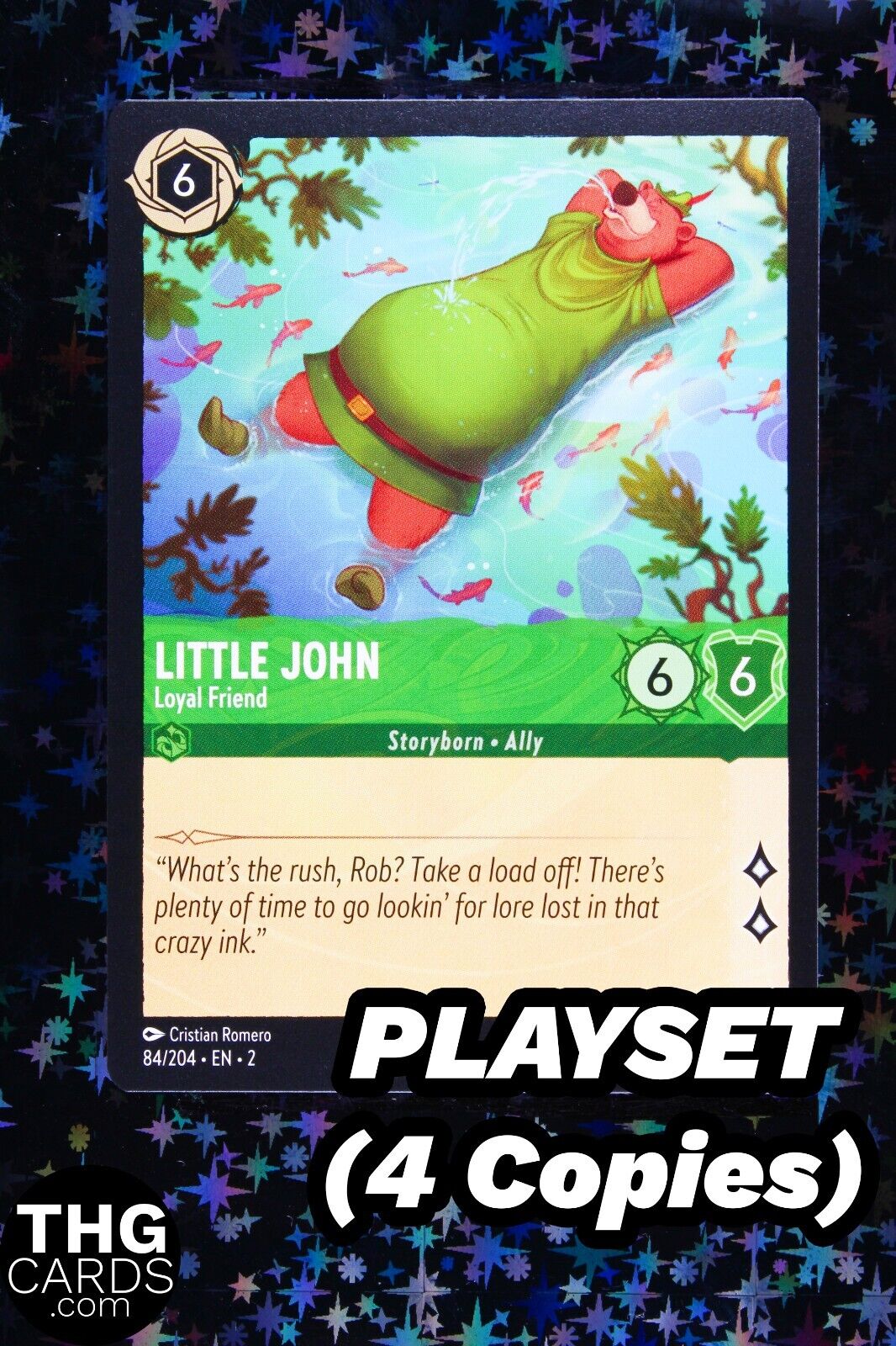 Little John, Loyal Friend 84/204 Rare Lorcana Card EN 2 PLAYSET