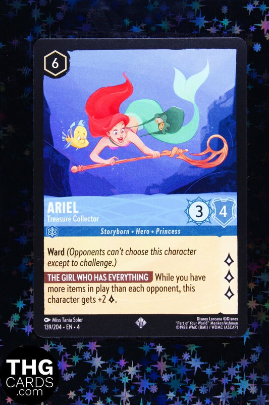 Ariel, Treasure Collector 139/204 Super Rare Lorcana Card EN 4