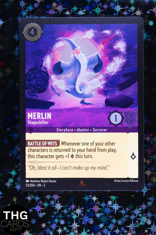 Merlin, Shapeshifter 53/204 Rare Foil Lorcana Card EN 2