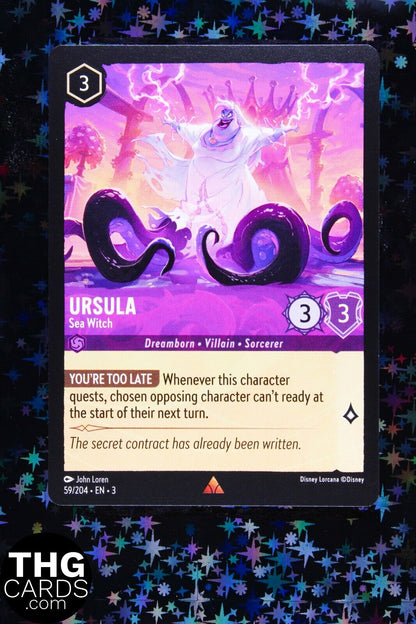 Ursula, Sea Witch 59/204 Rare Lorcana Card EN3