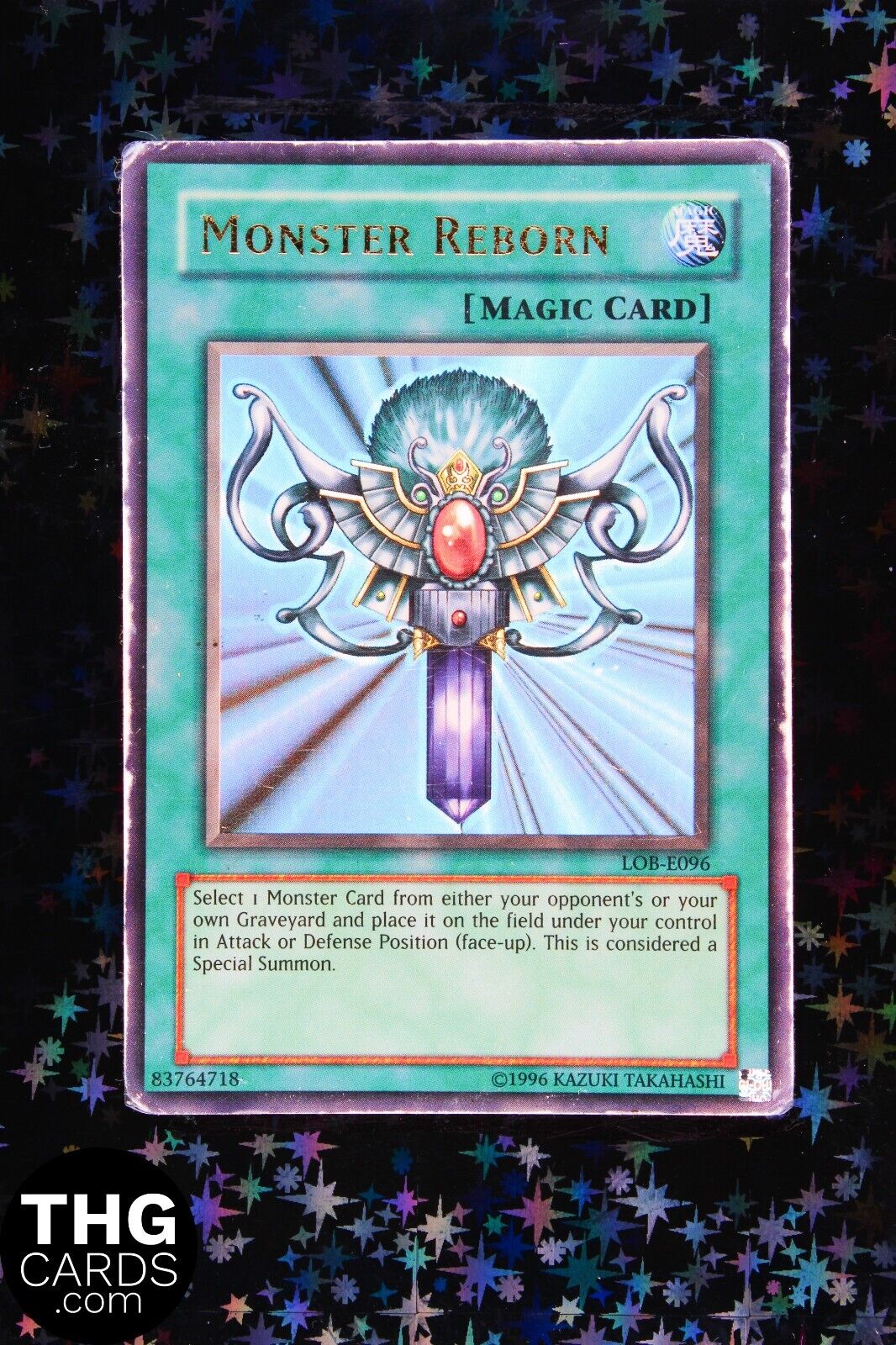 Monster Reborn LOB-E096 Ultra Rare Yugioh Card 2