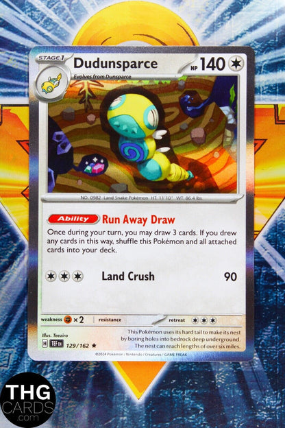 Dudunsparce 129/162 Rare Holo Temporal Forces Pokemon Card