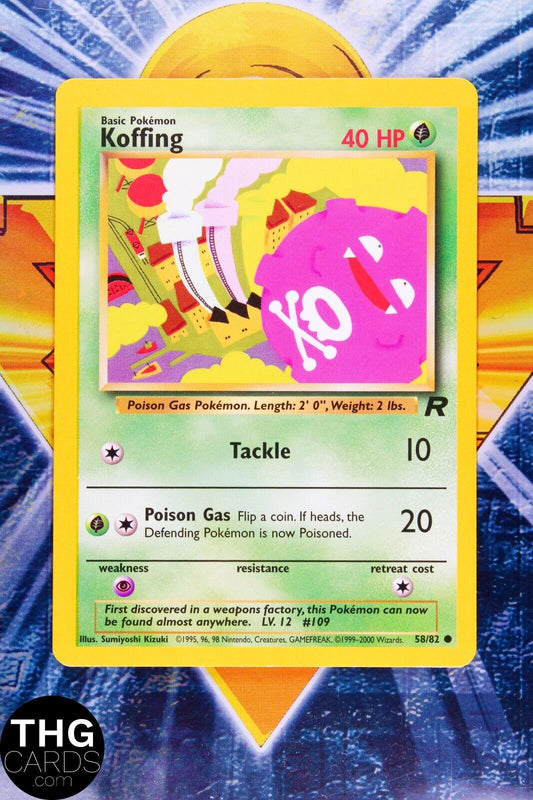 Koffing 58/82 Common Team Rocket Pokemon Card