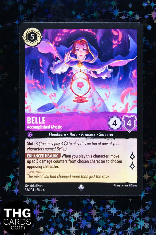 Belle, Accomplished Mystic 36/204 Super Rare Lorcana Card EN 4