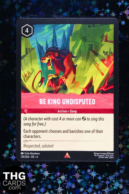 Be King Undisputed 129/204 Rare Lorcana Card EN4