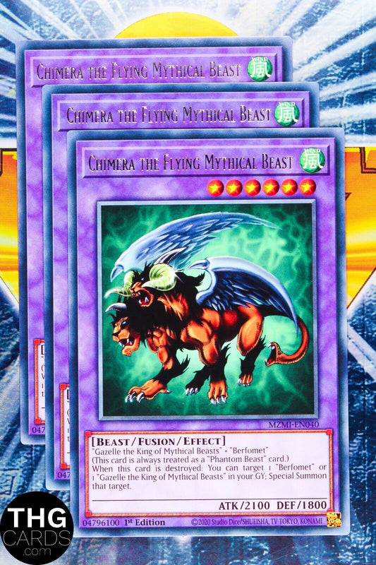 Chimera the Flying Mystical Beast MZMI-EN040 1st Ed Rare Yugioh Card Playset