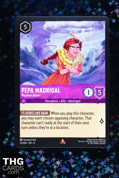 Pepa Madrigal, Weather Maker 53/204 Rare Lorcana Card EN 4